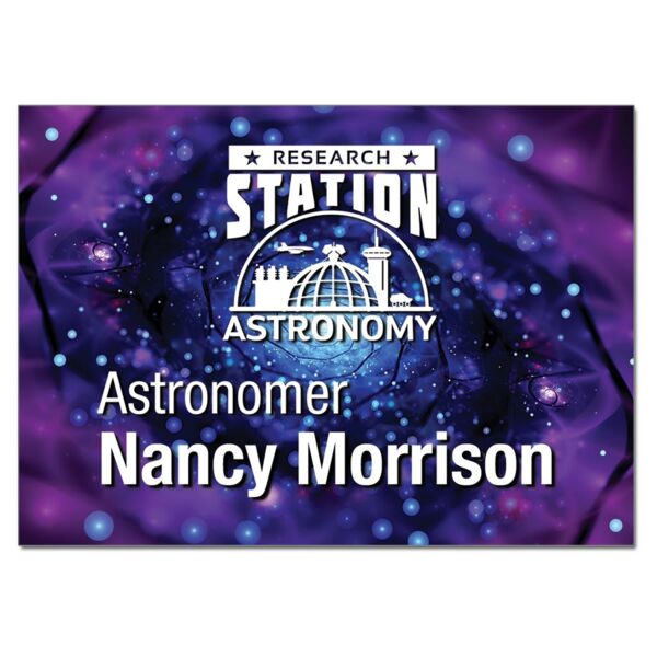 3.5" x 2.5" Gloss Unisub Aluminum Name Badge with Square Corners Thumbnail