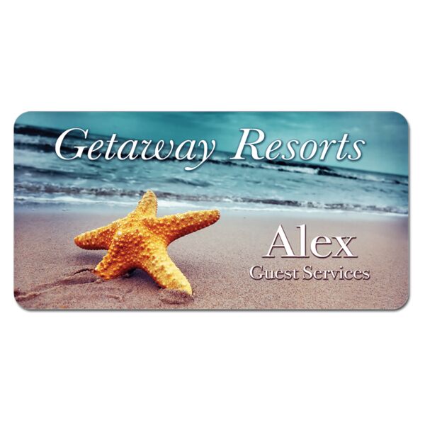 3" x 1.5" Gloss Unisub FRP Sublimatable Name Badge with Radius Corners Thumbnail