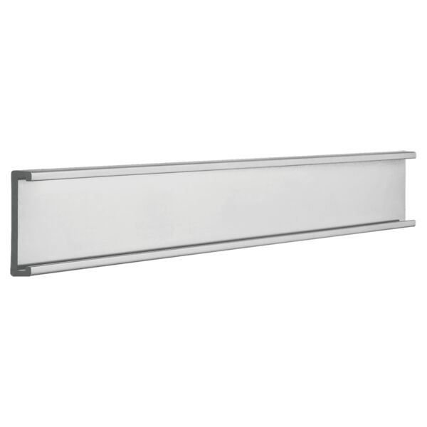 1" x 6", Shiny , Kota Pro Aluminum Wall Bracket without Mounting Holes, Fits 1/16" Thick Plastic Insert Thumbnail
