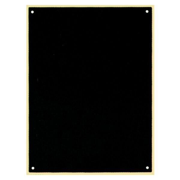 4" x 9" Laserable Brass Plate with Thin Border and 4 Holes Thumbnail