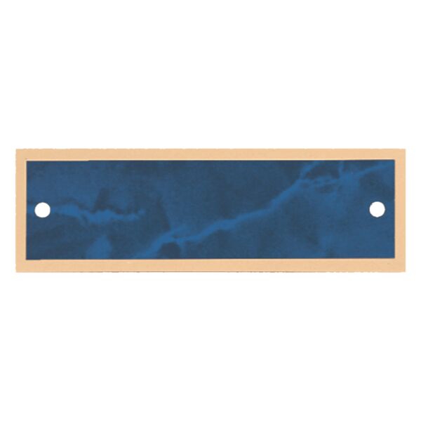 7/8" x 2 3/4" Sapphire Marble Plate with Border and Two Holes Thumbnail