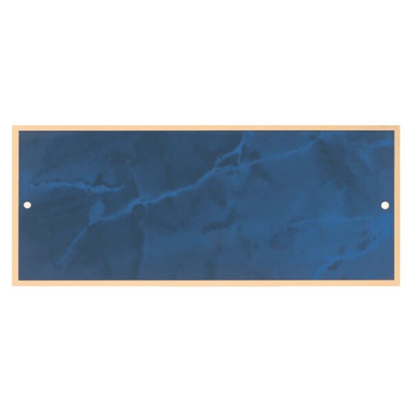 2 7/8" x 6 7/8" Sapphire Marble Plate with Border and Two Holes Thumbnail