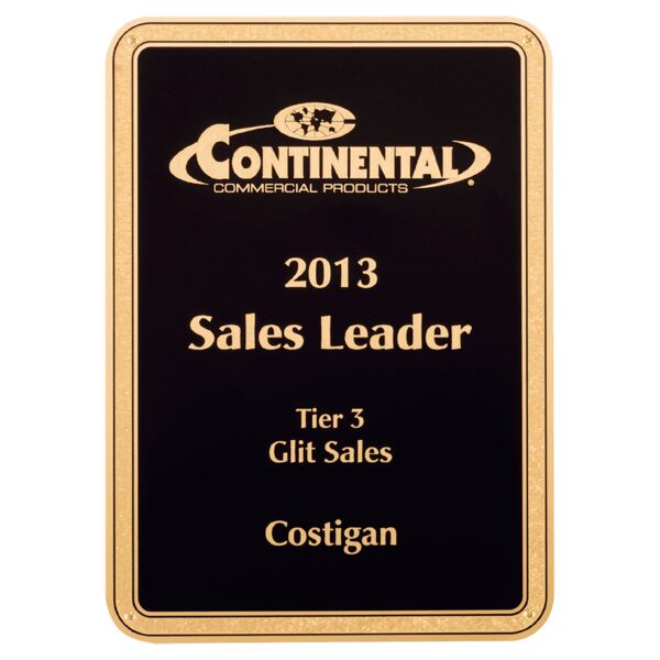 8 1/2" x 11" LaserFX Radius Top and Bottom Plate with Florentine Border Textured Center Thumbnail