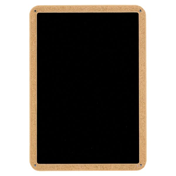 6" x 8 1/2" Brass Plated Steel Textured Plate with Rounded Corners, Border and Four Holes (Fits P1614) Thumbnail