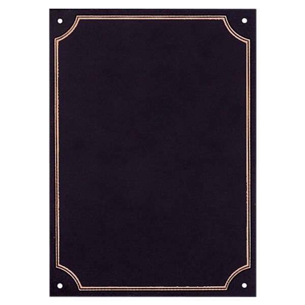 5 1/4" x 7 1/4" Laserable Brass Plate with 4 Holes Thumbnail