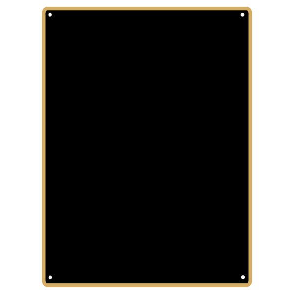 4" x 6" Laserable Brass Round Corner Plaque Plate with Thin Border and 4 Holes Thumbnail