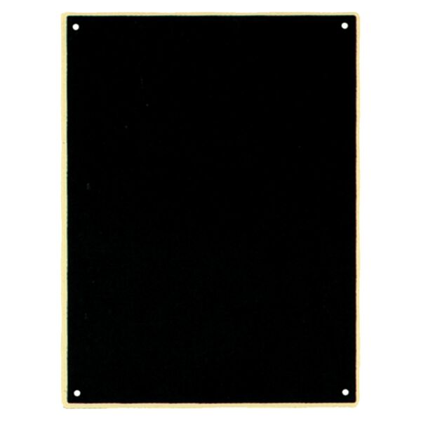 3 3/4" x 7 1/2" Brass Plate with Round Corners, Four Holes, and Border Thumbnail