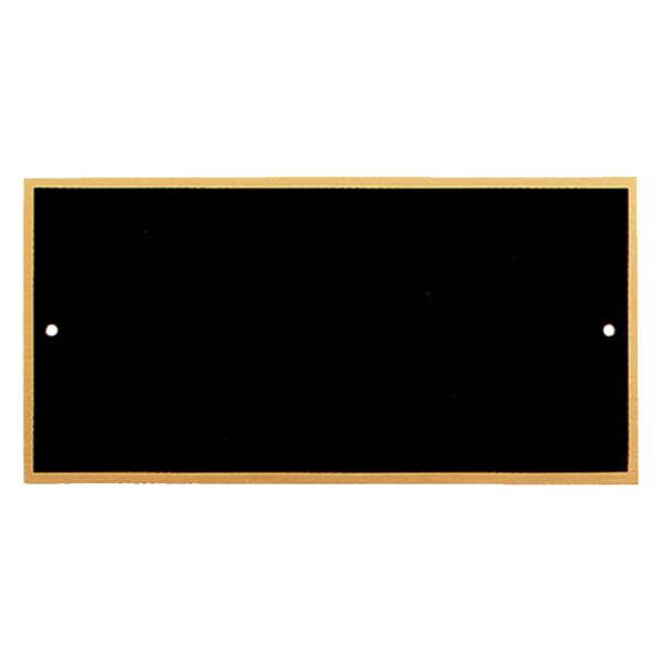 3 1/4" x 7 5/8" Laserable Brass Plate with Border and 2 Holes Thumbnail