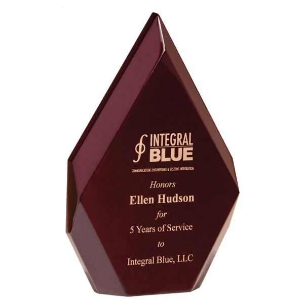 6 1/4" x 10" Engraved and Color-Filled High Gloss Diamond Thumbnail