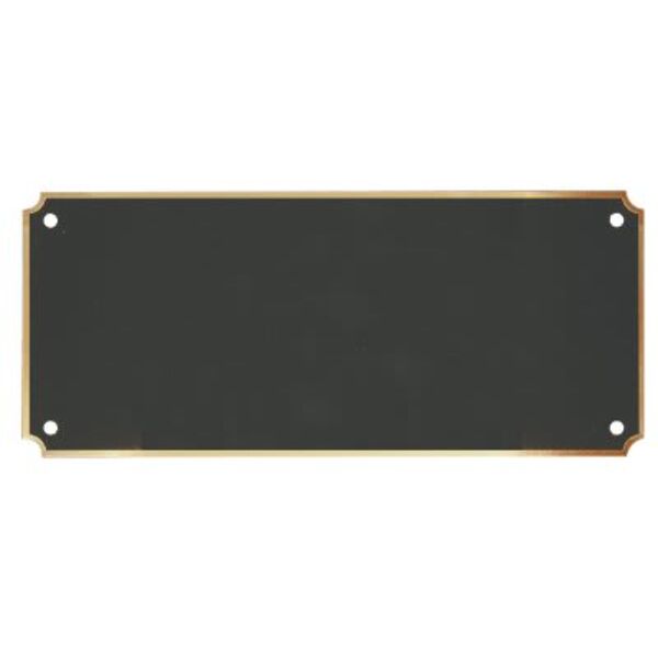 7" x 3" x .020 Laserable Brass Perpetual Plate with Border Thumbnail