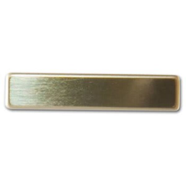 2 1/2" x 5/8" Bright Leaded Brass Name Badge Blank with Fused Posts Thumbnail
