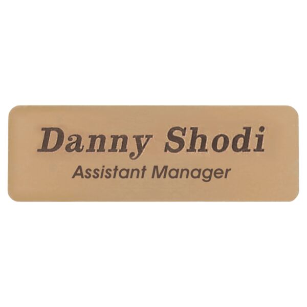 3" x 1" Brass Name Badge Plate Thumbnail